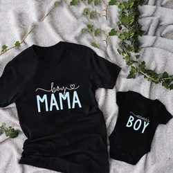 Boy Mama & Mama's Boy Matching Tees Matching Mommy and Me Shirt Clothes New Mom Shirts Baby Rompers Family Look