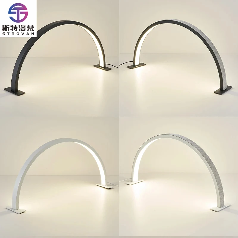 

STLF LZS New Popular Degree Rotating Half Moon Lamp 48W Dimmable Light Stand Floor Lamp Salon Nail Tattoo Beauty Equipment