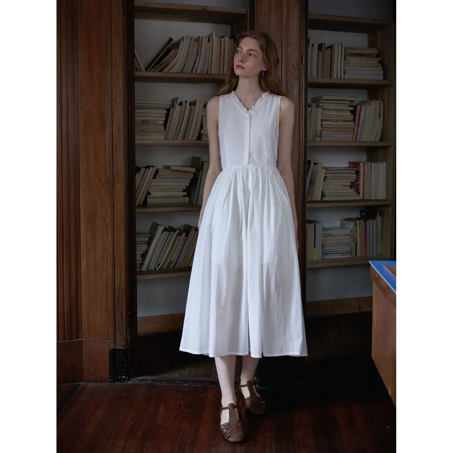 Knee-Length Simple Sle irt Collar Svel V-Ne Vest Dr New Ele Commute Midi Skirt Polyester Fiber A-Line Skirt