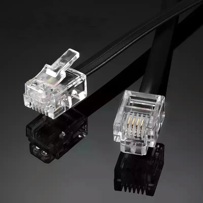 6P6C Telephone Cable Pure Copper 6 Core 6P6C RJ11 RJ12 for Telephone Audio Signal Cord Automotive Amplifier Wire Extension Cable