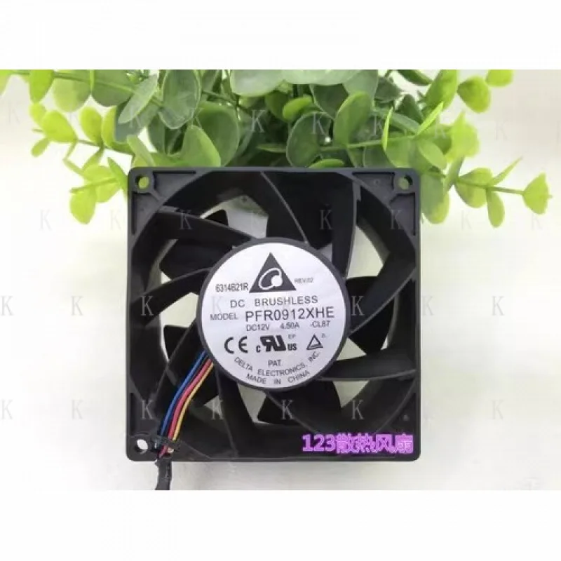 

C FOR Delta PFR0912XHE 9038 DC12V 4.50A 9CM 4-Wire Violent Cooling Fan