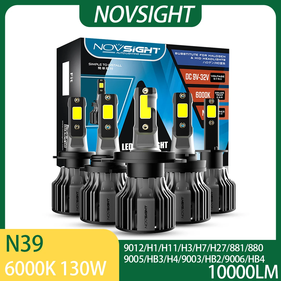 Novsight LED Headlight H1/3/4/7/11 LED-Scheinwerfer CANBUS Hochleistungs 72W 9012 9005 9006 9006 880 881 LED-Autolichter 6000K