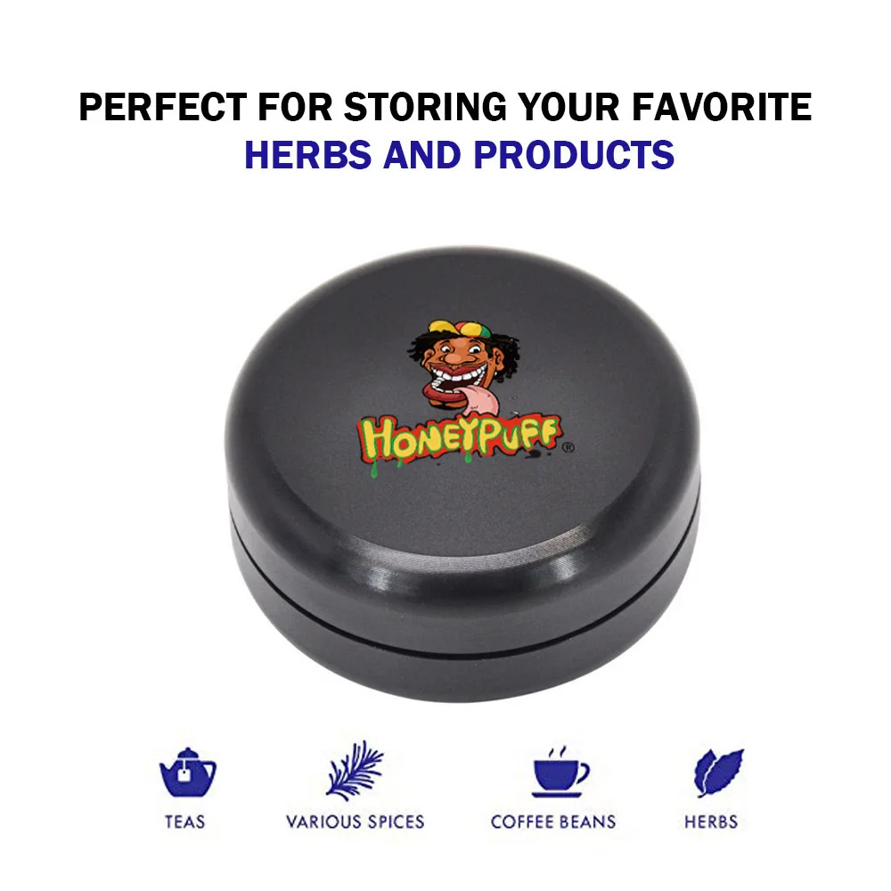 HONEYPUFF Stash Jar Herb Containers Aluminum Tobacco Case 35ML Airtight Storage Accessories