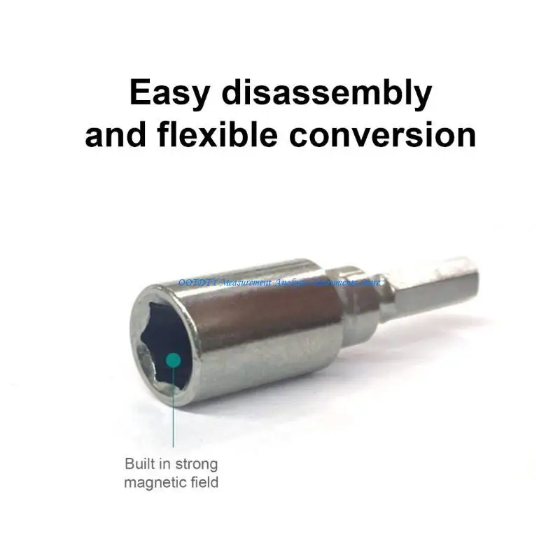 367D 2Pcs Hexagonal Bit Adapters 4mm to 6.35mm Metal Adapters for Power Tool and Hand Screwdriver Drill Bit