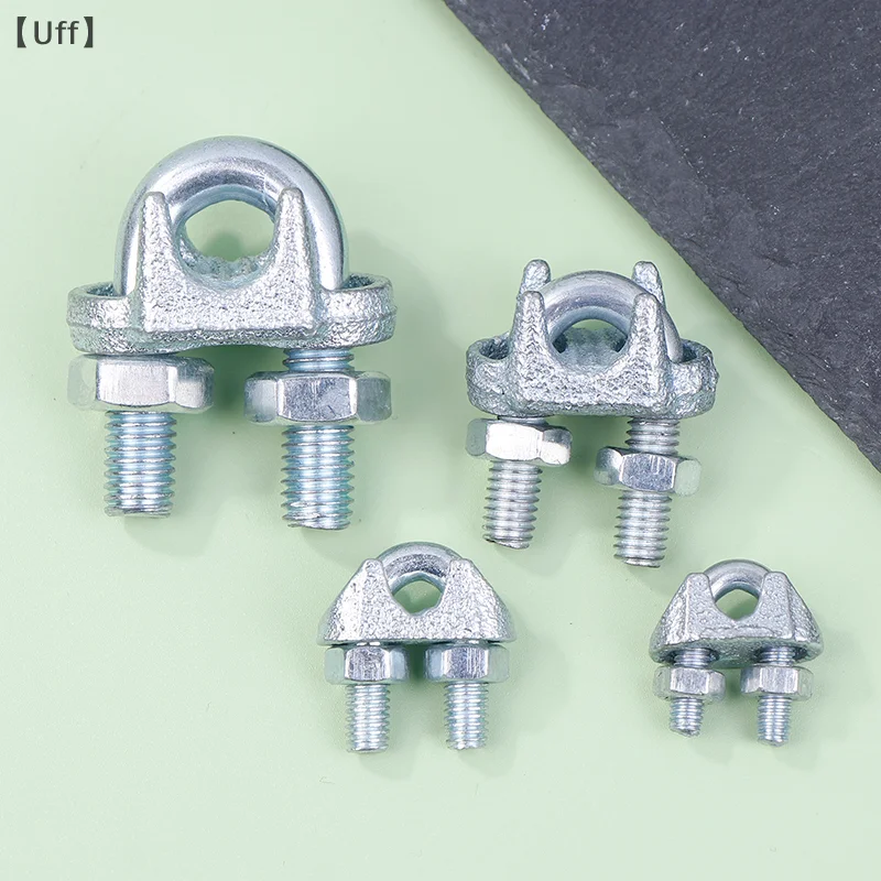 [UF74] 1pcs Silver A2 Stainless Steel U-bolt Type Wire Rope Clip M3 M5 M6 M8 MM Clamp Bolt Household Hardware Working