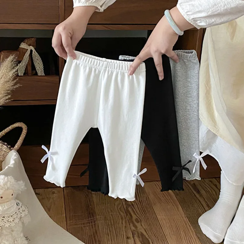 

Брюки, трусы, леггинсы, брюки, детская одежда, новинка весны и осени 2024, одежда для маленьких девочек, детская одежда с бантом на открытом воздухе