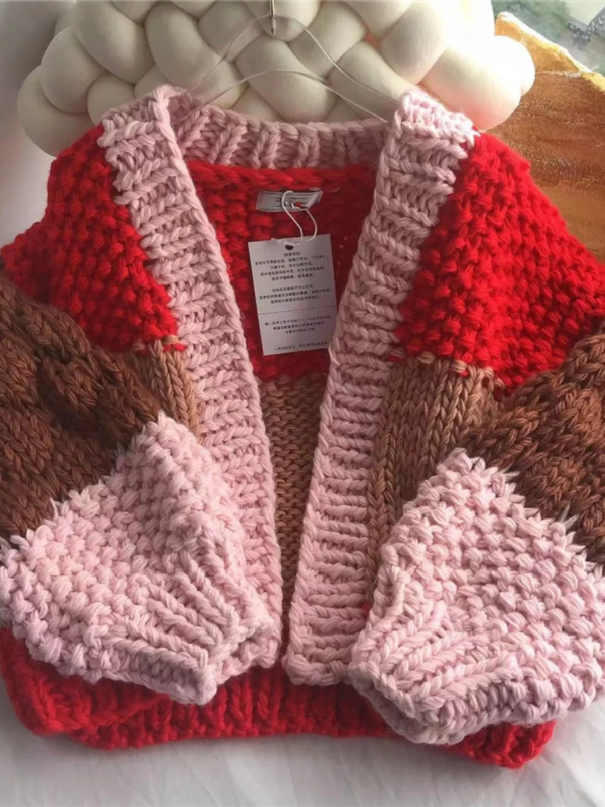 

Ретро-кардиган Dopane Color Blo Thi из трикотажа, укороченный, в стиле Lazy Sle Jaet, женский, зимний, теплый, с V-образным вырезом, на одной пуговице