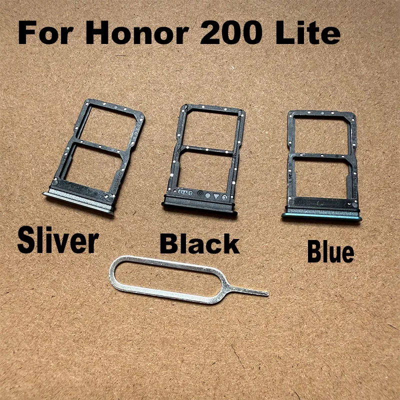 New For Huawei Honor 200 Lite Sim Card Tray Slot Holder Socket Adapter Connector Repair Parts Replacement