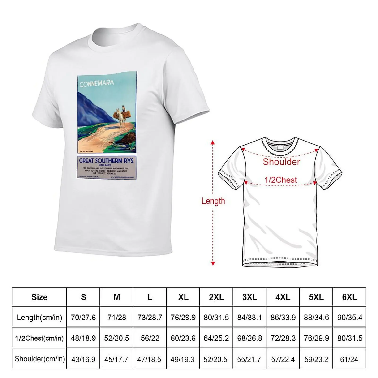 Ireland Connemara Vintage Travel Poster 1930 T-Shirt graphic shirts funny meme t-shirts shirts men graphic