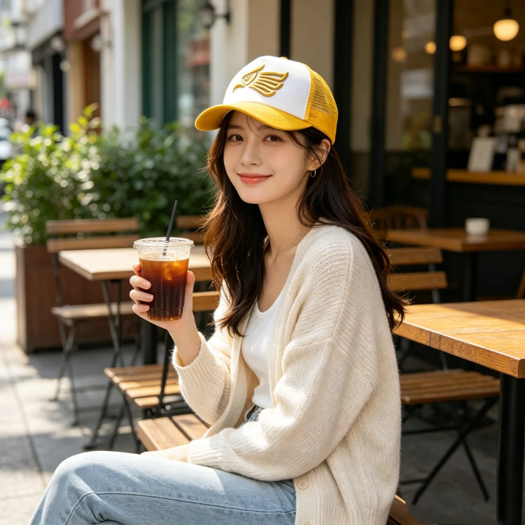 Street Fashion Eagle Graphic Mesh Trucker Cap Retro Contrast Color Adjustable Snapback Baseball Hat For Men Women