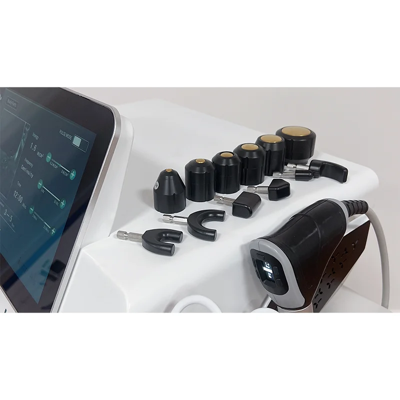 2-in-1 pneumatische Stoßwelle + Ultraschall-Tiefengewebevibrator, Wirbelsäulen-Luftdruck, Schmerzlinderung, Therapiegerät