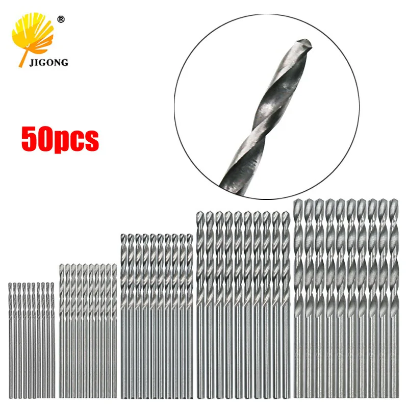 40Pcs High Speed Steel Twist Drill/Straight Shank Drill Hand Drill 50PC Drill 1.0-3 Round Shank
