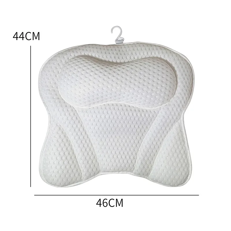 Slip Bath Pillow with Suction Cups Tub Neck Back Support Headrest Pillows Thickened Home Cushion Accersory Jacuzzi