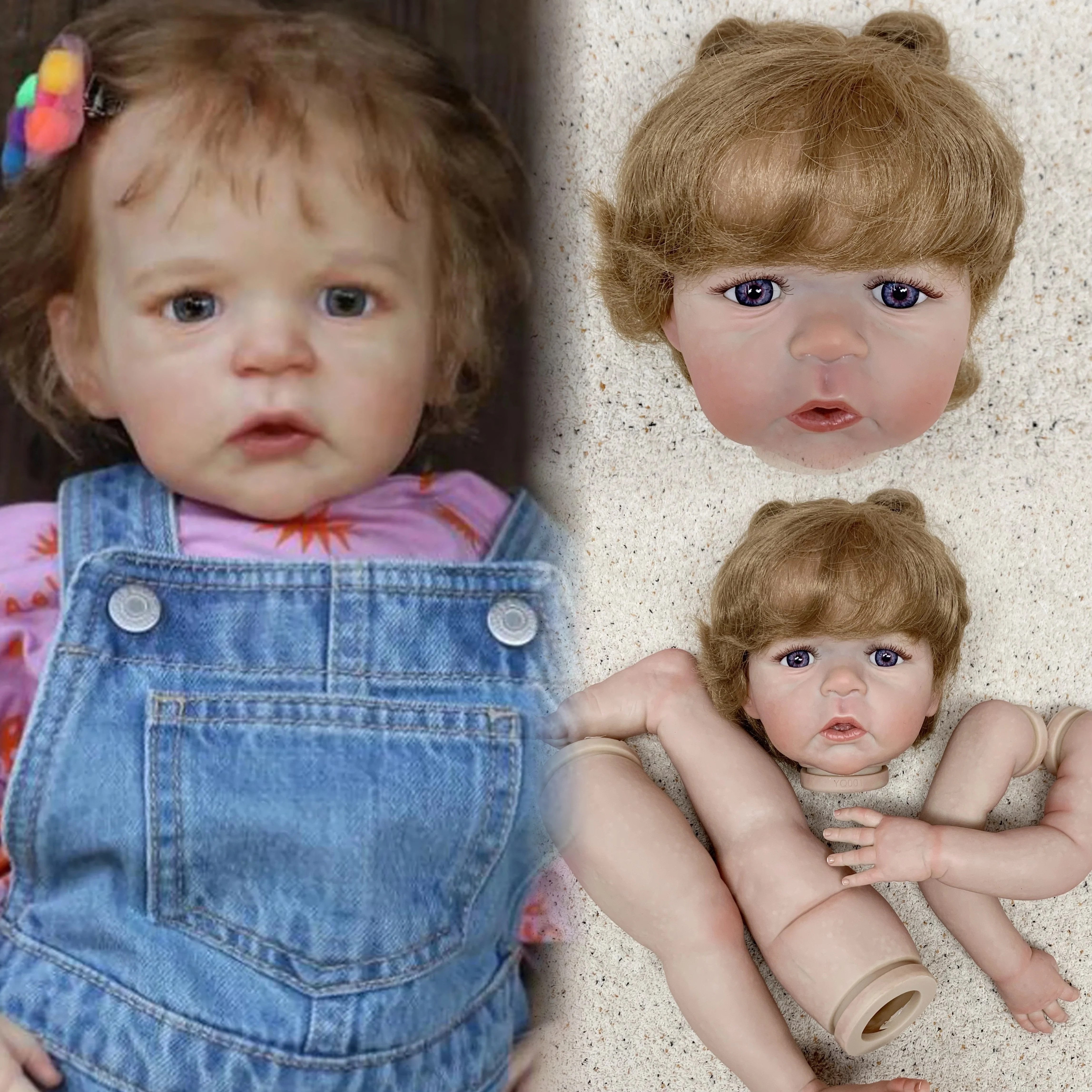 26Inch Sandie Reborn Doll Kits Handmade Painted Realistic Bebe Reborn Doll Parts Toy For Kid's Acessórios Pеборн Kit Bebé Reborn