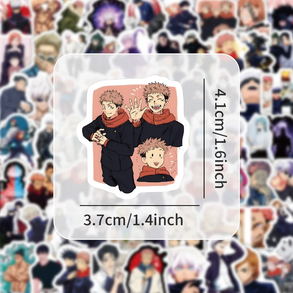 100 шт. новый стиль аниме дзюдзюцу кайсен граффити Итадори Юджи Сатору Годзё Оккотцу Юта наклейки для шлема велосипедные наклейки