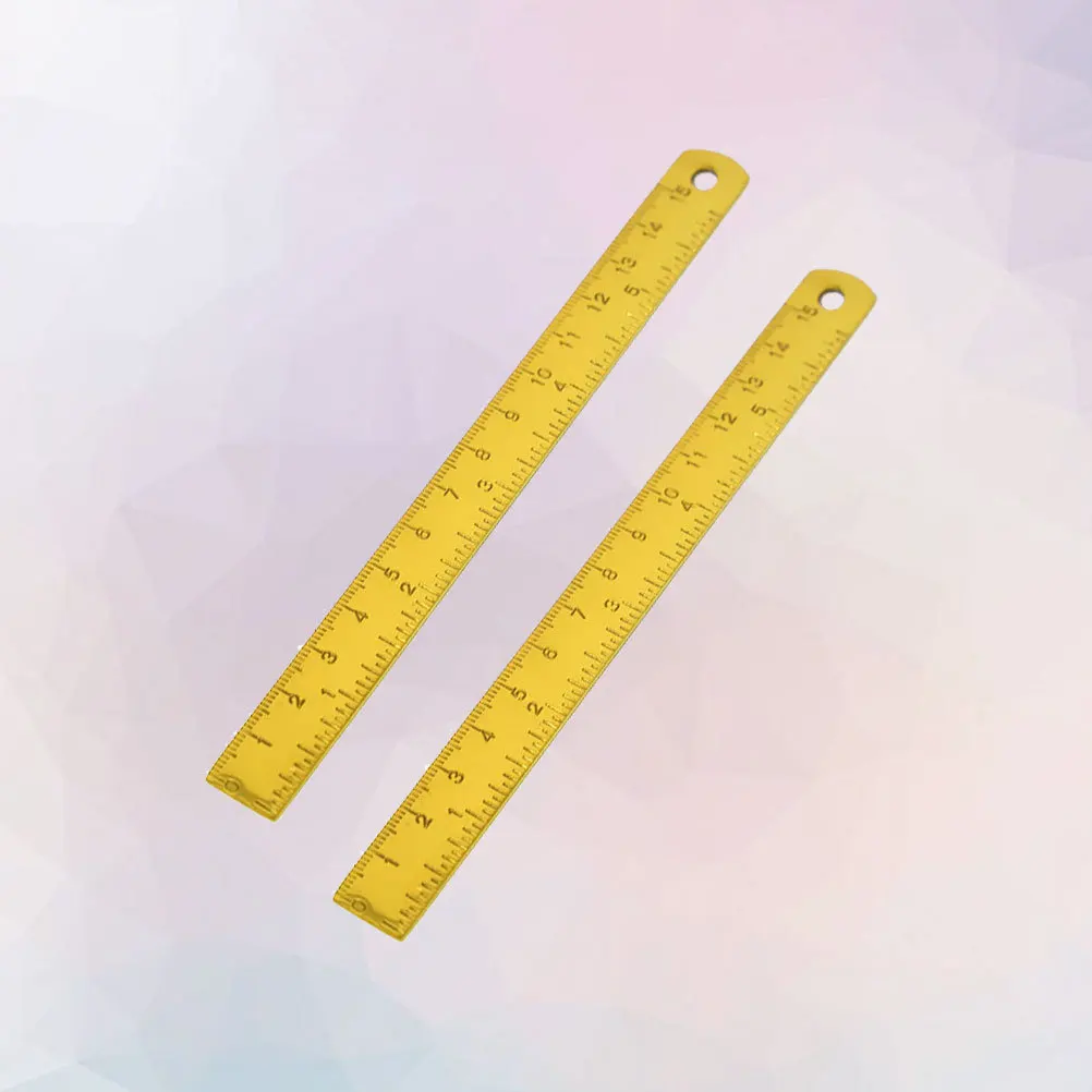 

2Pcs Small Stainless Steel Ruler Compact Nordic Style Precise Scale for Students Architects Drafting Drawing School Supplies