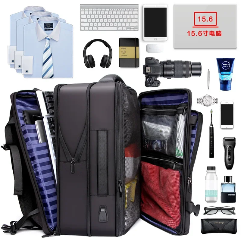 Large Capacity Backpack Men's Expanding Travel Business Computer Bag Fashionable Multifunctional Usb Travel Waterproof Backpack