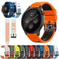 22mm Silicone Strap For Xiaomi Huami Amazfit GTR 47mm Watchband Bracelet Smart Watch Replacement Amazfit GTR 2 3 4 Stratos 2S