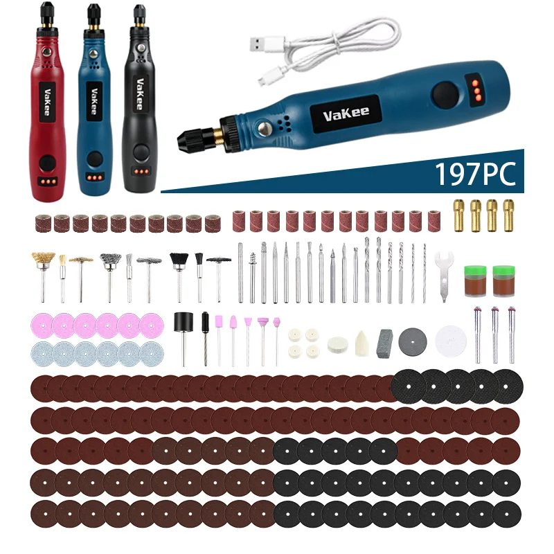 USB Wireless Rotary Tool Kit Woodworking Engraving Pen DHZ for Jewelry Metal Glass Mini Wireless Drill