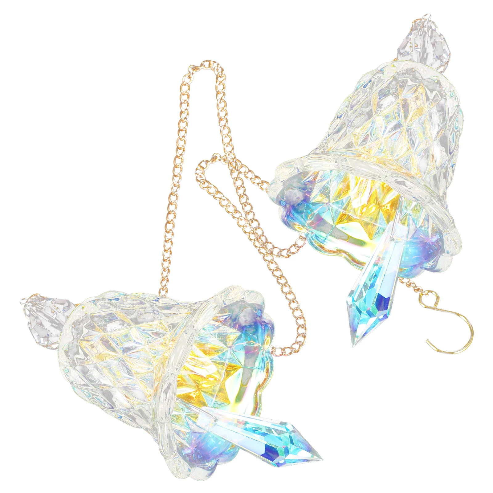 

2Pcs Crystal Rainbow Suncatchers Window Hanging Decor Sun Catcher Prisms Pendant Exquisite Workmanship Beautiful Appearance