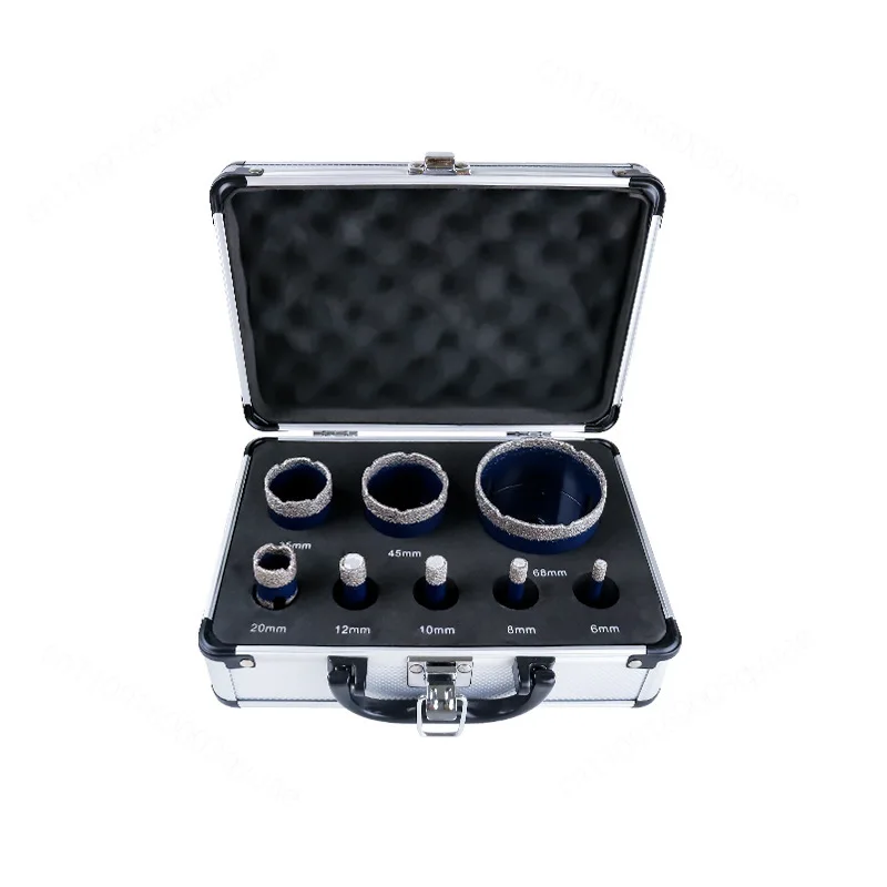 M14 Brazed Diamond Hole Saw Set, Core Drill Bits for Angle Grinder, Drilling Tile Marble Granite Glass