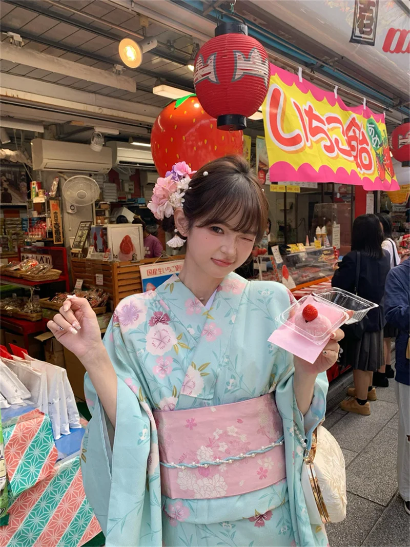 

Новое винтажное японское традиционное кимоно-кимонохафу для фотосессий в студии, этнический костюм для девочек
