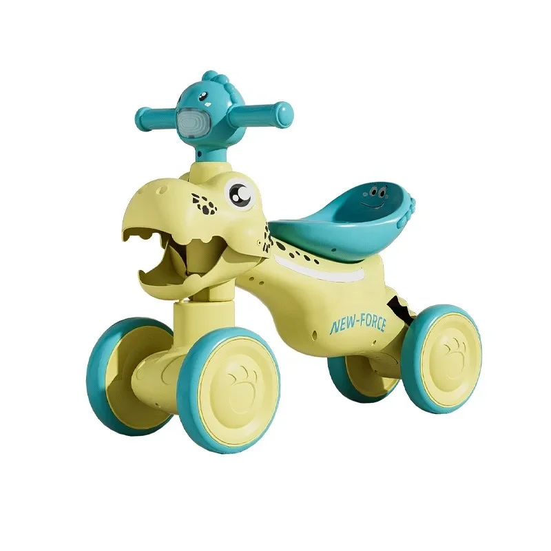 Scooter balanceada anti-capotamento infantil, cura do bebê, iluminação de música, 1 a 4 anos, novo