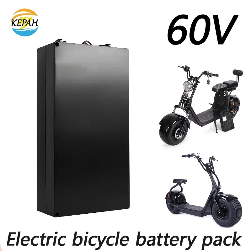 For Harley Two Theeled Electric Motorcycle Battery 60V 20Ah 30Ah 18650 Lithium Batteries Waterproof Citycoco Foldable Scooter