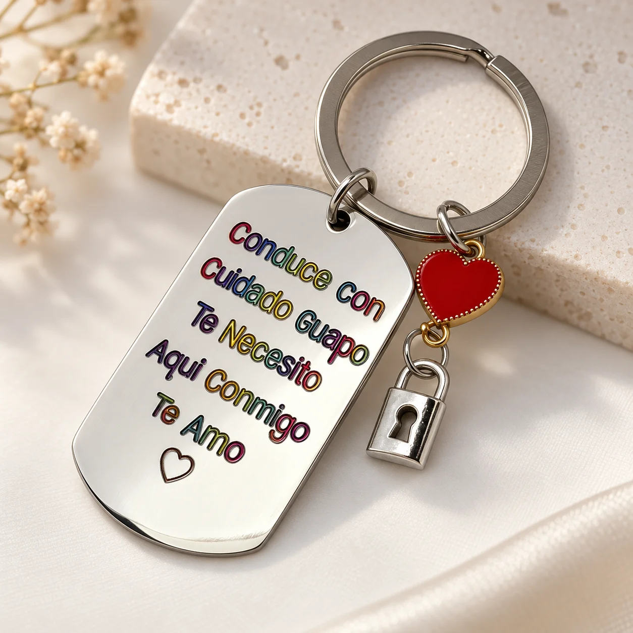 1Pc Stainless Steel Keychain To My Husband Keychain For Men , Wedding anniversary gifts