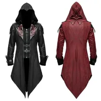 XT82 Color Assassin Cosplay Medieval Man Streetwear Hooded Jackets Outwear Edward Assassins Creed Halloween Costume@XT6！