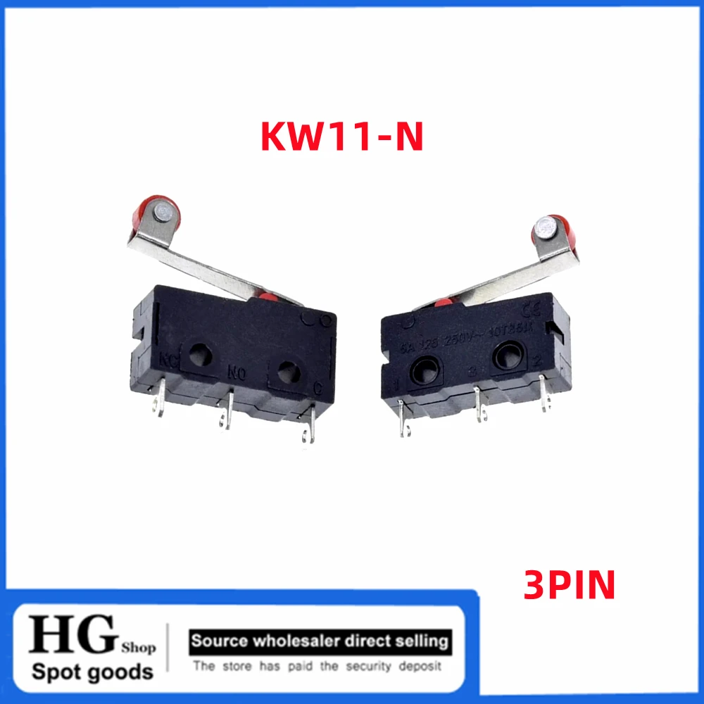 20PCS/Lot Mini Micro Switch KW11-N 3Pin With Roller Limit Switch KW11-3Z KW12-N