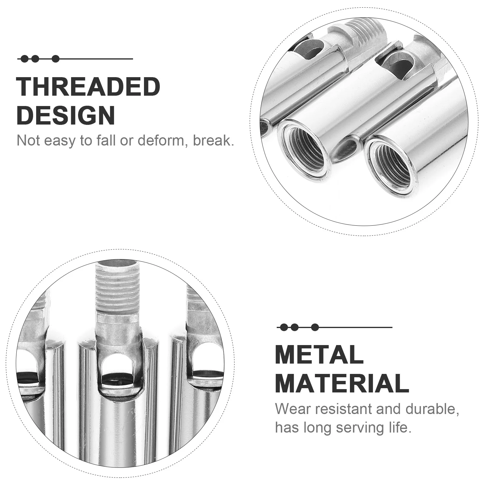 

6Pcs Metal Turn Lights Converters Universal Threaded Connectors for Ceiling Lamps DIY Decorative Light Adapters