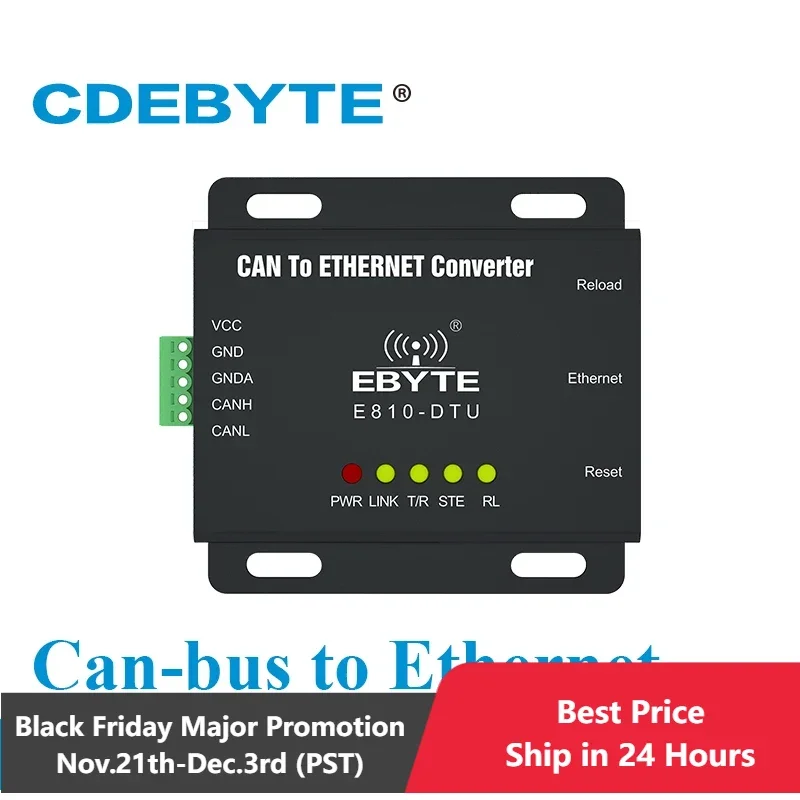 Ethernet to CAN Bus Two Way Transparent Transmission Wireless Modem E810-DTU(CAN-ETH)