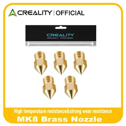 Creality Official MK8 Nozzle 0.1/0.2/0.4/0.6/0.8/1.0mm 5/10PCS Extruder Printing Head 3D Printer Parts for CR-6/Ender 3/Ender 5