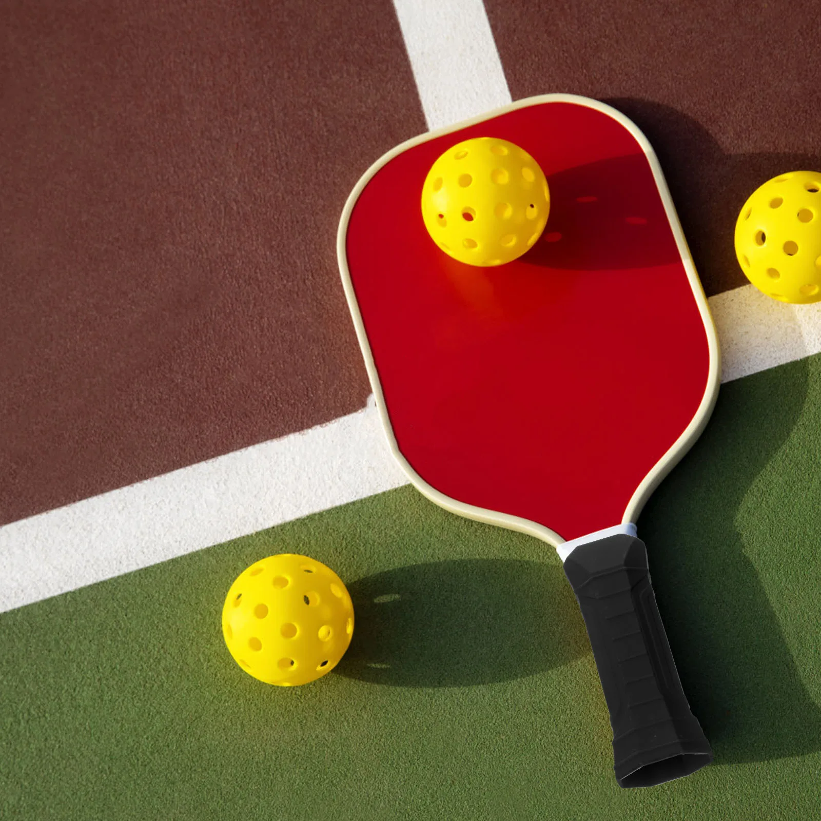 2 szt. Silikonowe Antypoślizgowe Nakładki na Uchwyt Owijka Pasek Rączka Wymienne Otwory Piłka Rakieta Grip Pokrowiec na Uchwyt Rakiety Sportowej