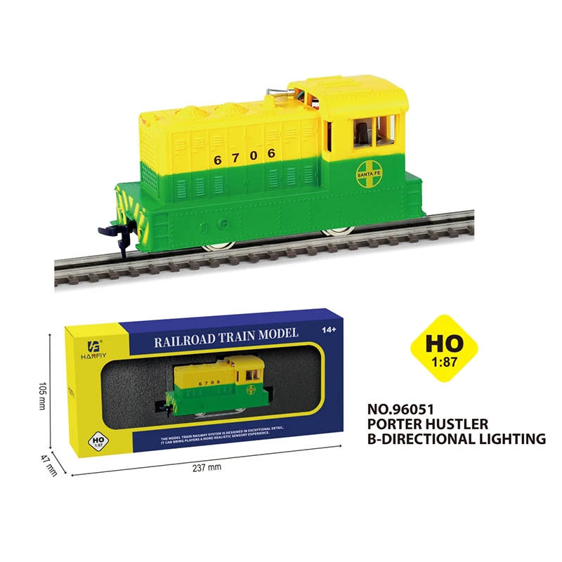 

HO Scale HF 1:87 MDT powered diesel locomotive Train Model With Power Collection Display Ornament Toy Gift