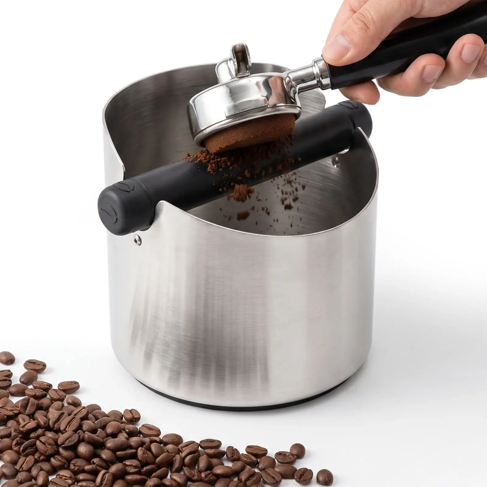 Coffee Knock Box Espresso Grounds Container Anti Slip Dump Bin Espresso Knock Bucket Barista Accessories Cafe Grind Tools