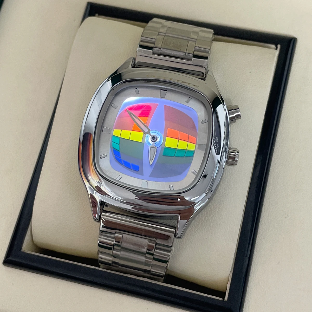 Creativity Y2K Watch New Night Light Conceptual Cool Digit Dial Male Quartz Wristwatch Alloy Waterproof Gifts for Men Boys Watch