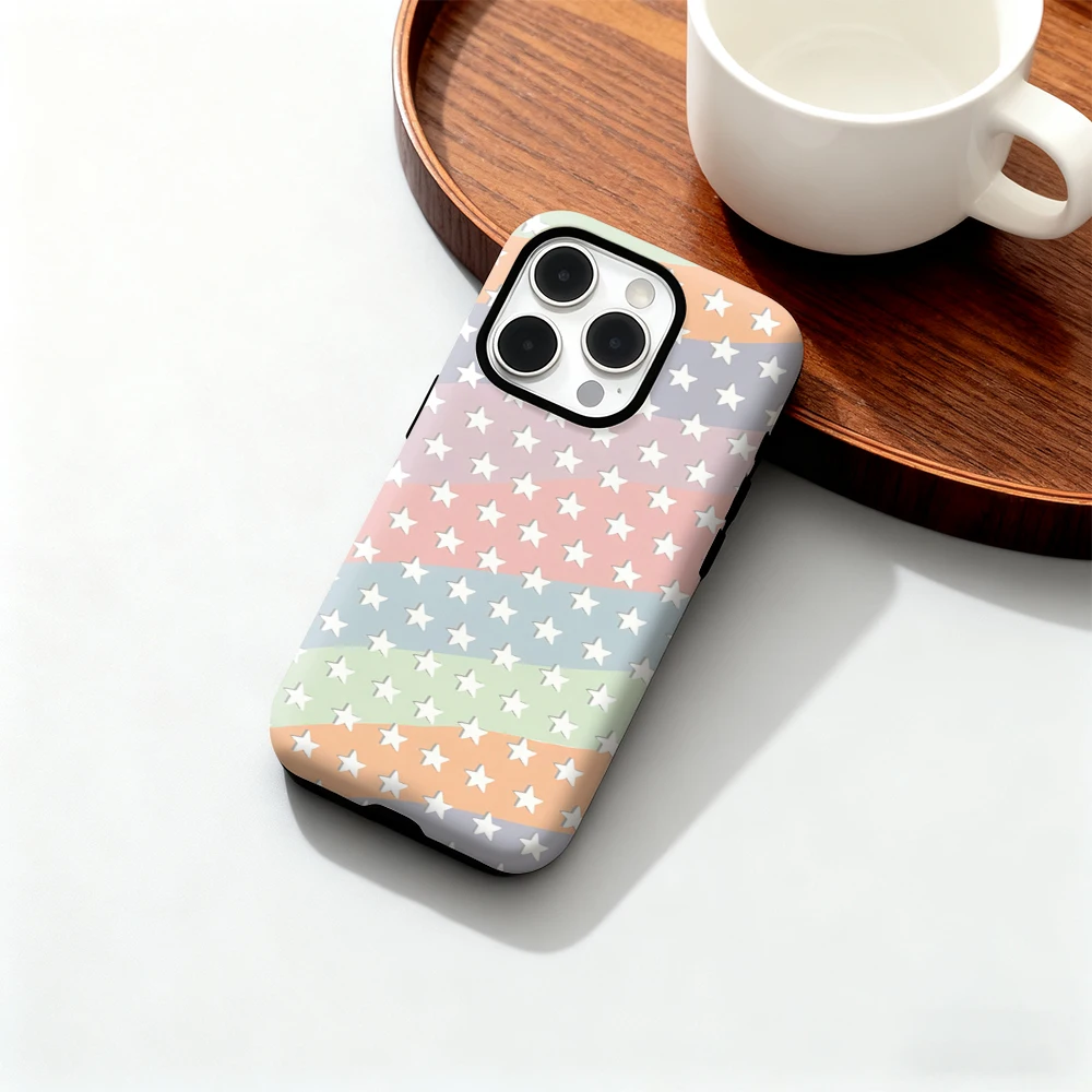 

Роскошный чехол для телефона Star Rainbow для iPhone 17, 16, 15, 14, 13, 12, 11 Pro Max Air Plus, роскошная двухслойная задняя крышка
