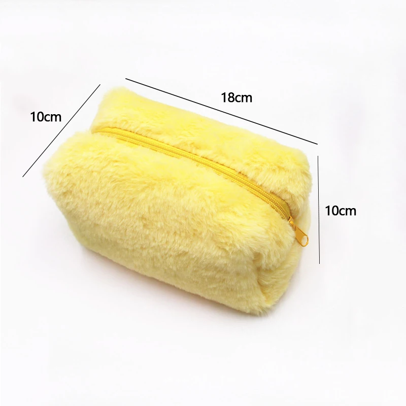 Plush Makeup Bag Macaron Sweet Large Capacity Storage Bag High Appearance Bag 18X10X10cm