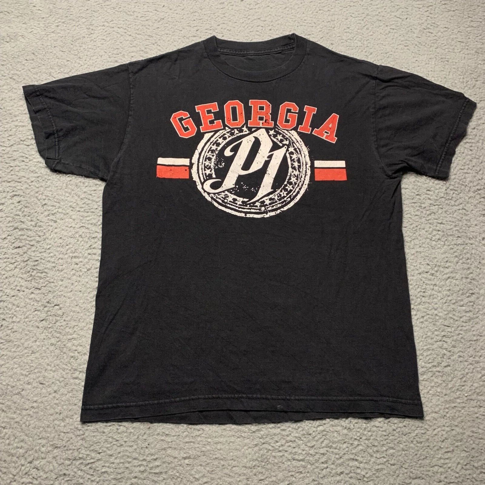 AJ Styles Georgia P1 Graphic Black Medium Short Sleeve T Shirt Mens