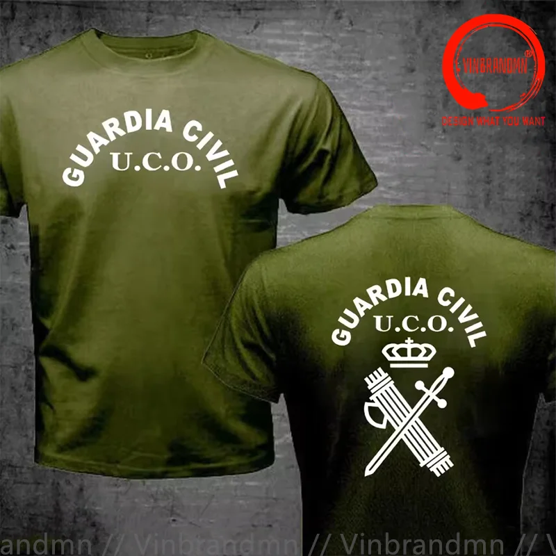 Guardia Civil UCO Spain Military T Shirt Men Fashion Trendy Casual Clothing Stylish Tops Tee Shirt Leisure Tshirt Men's T-Shirt