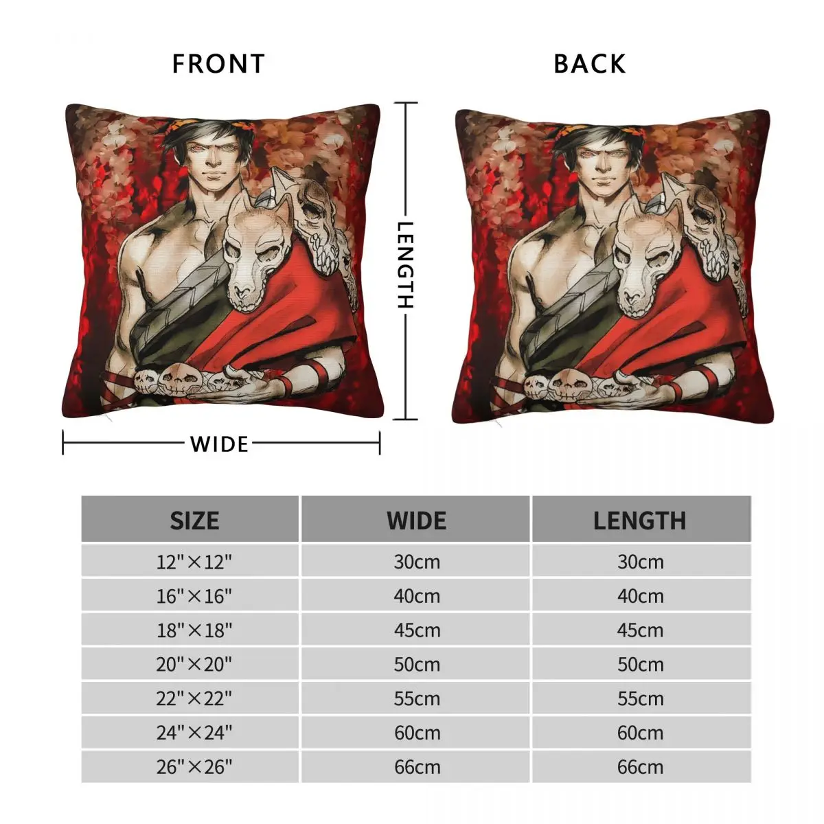 Role Playing Games Hades Square Pillowcase Cushion Cover Pillow Case Throw Pillow Cover for Home Bedroom Car