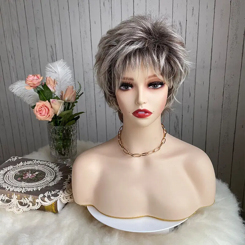 

Women Cosplay Real Natural Short Wavy Curly Synthetic Wig