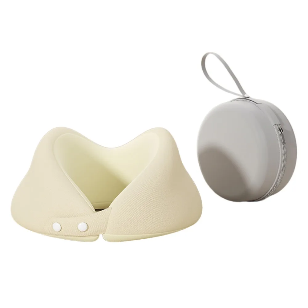 

Slow Rebound U-Shaped Neck Pillow Machine-Washable Cover Soft Material Travel Neck Pillow Portable Design With EVA case