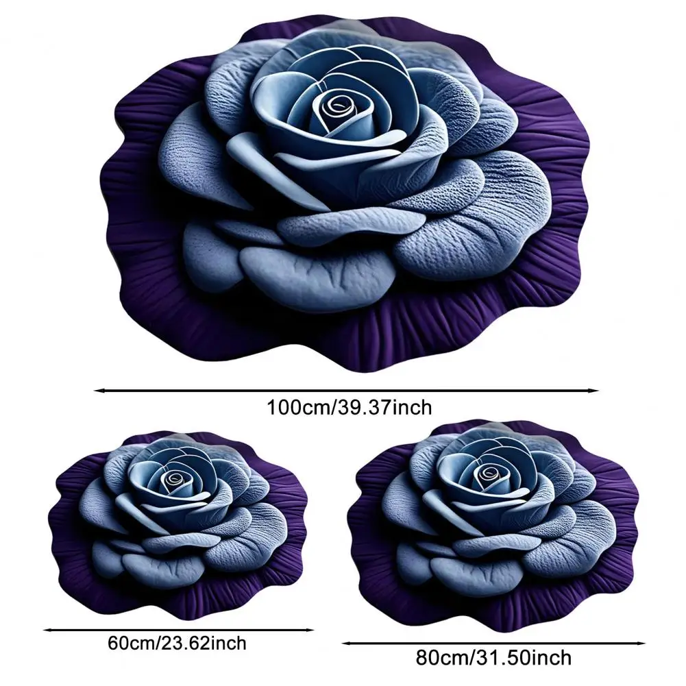 

Стильный ковер с цветочным принтом, элегантный напольный коврик с цветочным принтом пиона и 3d визуальным эффектом, нескользящая подложка для входа в комнате, кухне, впитывающий материал