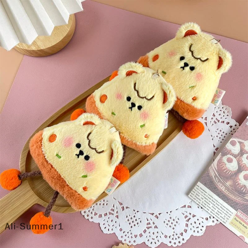 พวงกุญแจตุ๊กตาพิซซ่าชีสสุดน่ารัก รูปทรงสามเหลี่ยม การ์ตูนน่ารัก ตุ๊กตาผ้าเนื้อนุ่ม ของตกแต่งกระเป๋าเป้ ของขวัญสำหรับเด็ก