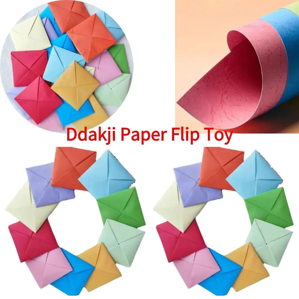 Gonggi Koreaans spel Korea Traditioneel speelspel Gonggi Jack Ddakji Papier Flip Toy Vinger Oefening Leuk Stress Relief Toy