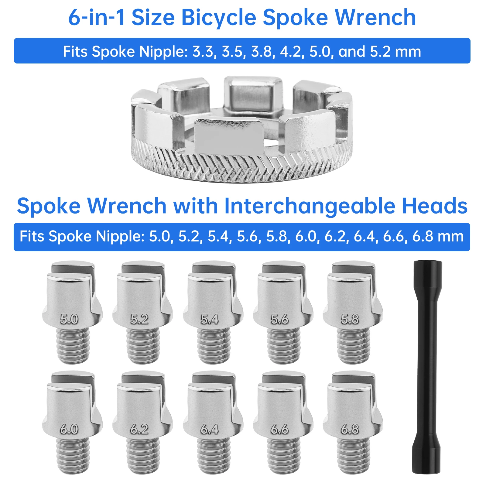 1 مجموعة 3.3-6.8 مللي متر تكلم وجع عدة لمعظم الدراجات النارية الترابية دراجة الطرق غير الممهدة الدراجات البخارية دراجة CNC عجلة تكلم الحلمة المفك أداة إزالة الصواميل #3