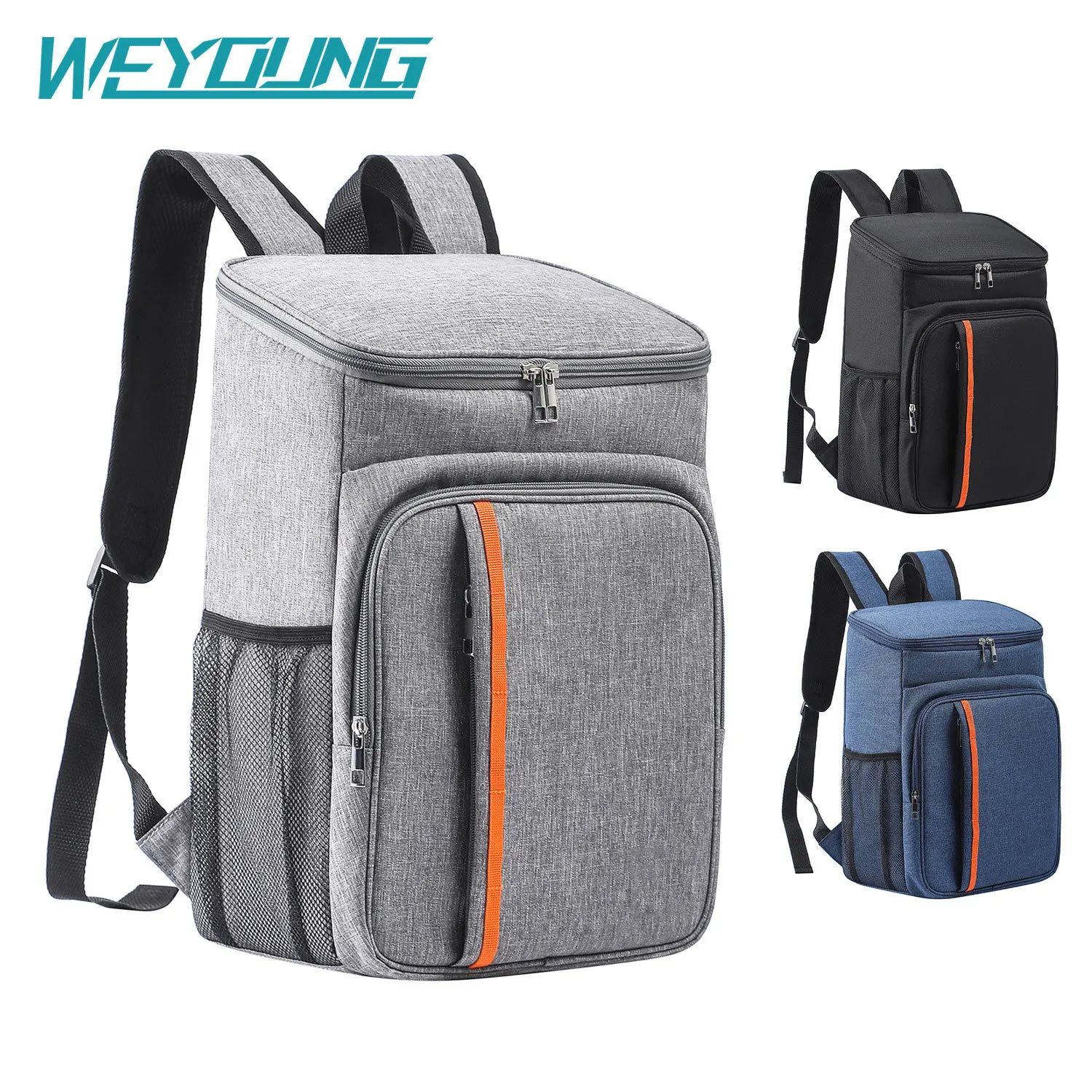 

Водонепроницаемый рюкзак для обеда из ткани Оксфорд, пакет со льдом для пикника на открытом воздухе, изолированная изолированная сумка большой вместимости на два плеча